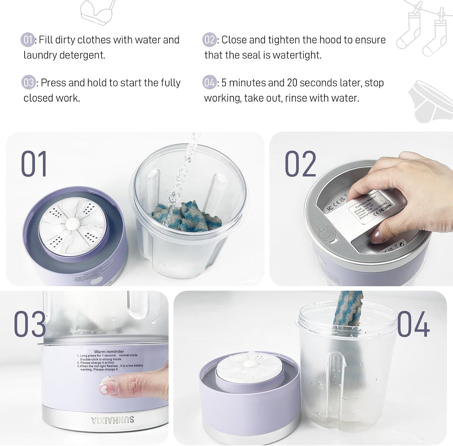 Compact Mini Washer